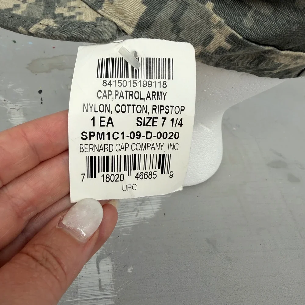 US Army Patrol Cap ACU Digital Camo Ripstop Size 7 1/4 NEW Bernard Cap Company